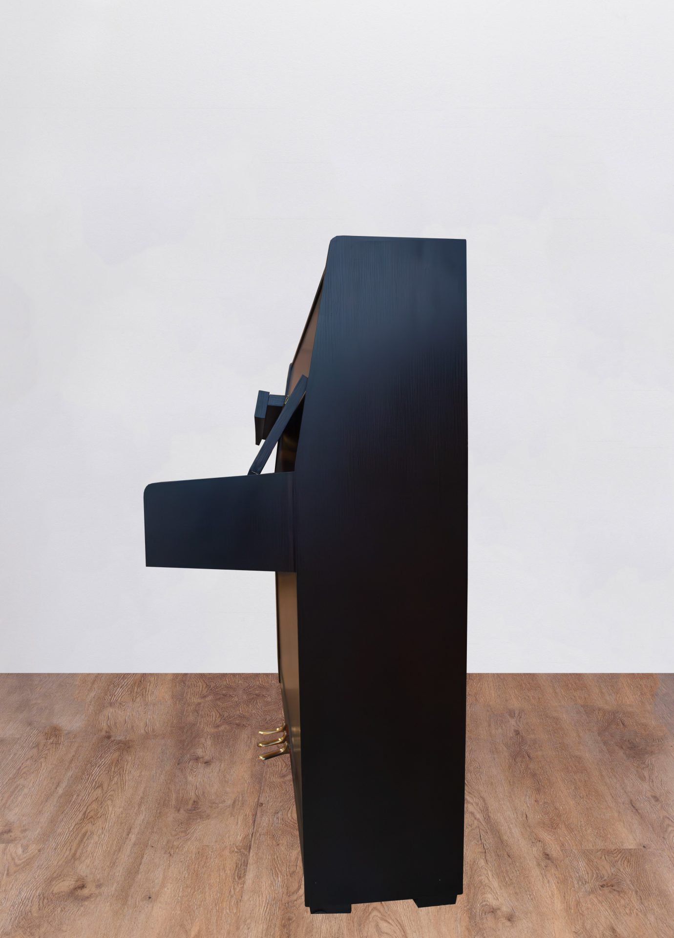 Petrof 118 frêne noir satiné-coté