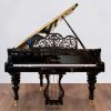 piano bluthner model 10 vu de face avec pupitre sculpté